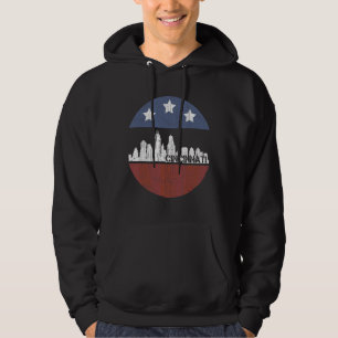Vintage Flagge Cincinnati City Skyline American Hoodie