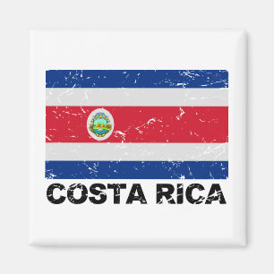 Vintage Flagge Costa Ricas Magnet