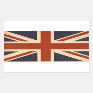 Vintage Flagge der britischen Gewerkschaft Rechteckiger Aufkleber
