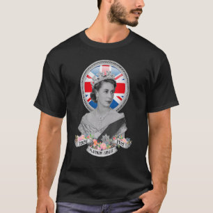 Vintage-Flagge der britischen Königin Vereinigtes T-Shirt