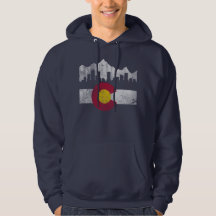 Vintage-Flagge der Skyline von Colorado