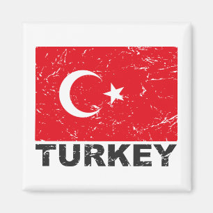 Vintage Flagge der Türkei Magnet