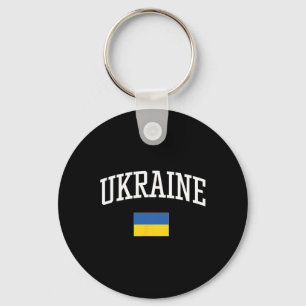 Vintage-Flagge der Ukraine Liebe dein Land Schlüsselanhänger