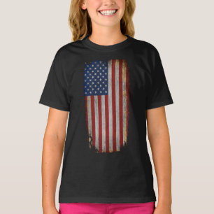 Vintage-Flagge der USA mit Abnutzungseffekten T-Shirt