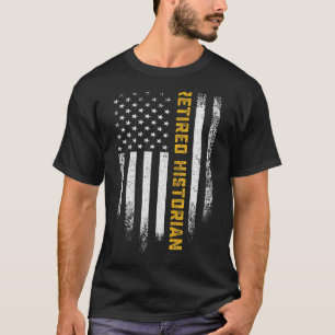 Vintage Flagge der USA Nachfahren Historiker Sonne T-Shirt