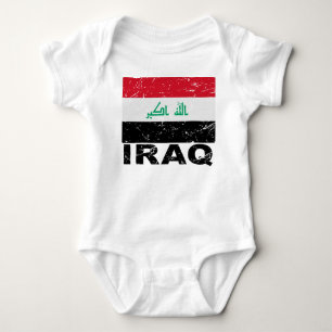 Vintage Flagge des Iraks Baby Strampler