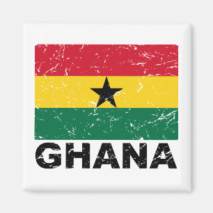 Vintage Flagge Ghanas Magnet
