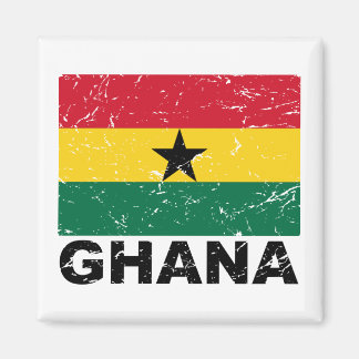 Vintage Flagge Ghanas Magnet