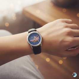 Vintage Flagge Gold Turmp 2025 - Zeitloser Tribut Armbanduhr