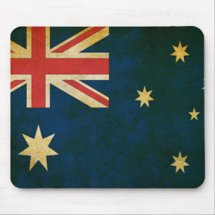 Vintage Flagge Grunge Australia Mousepad