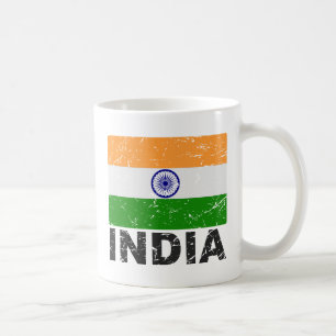 Vintage Flagge Indiens Kaffeetasse