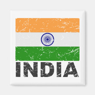 Vintage Flagge Indiens Magnet