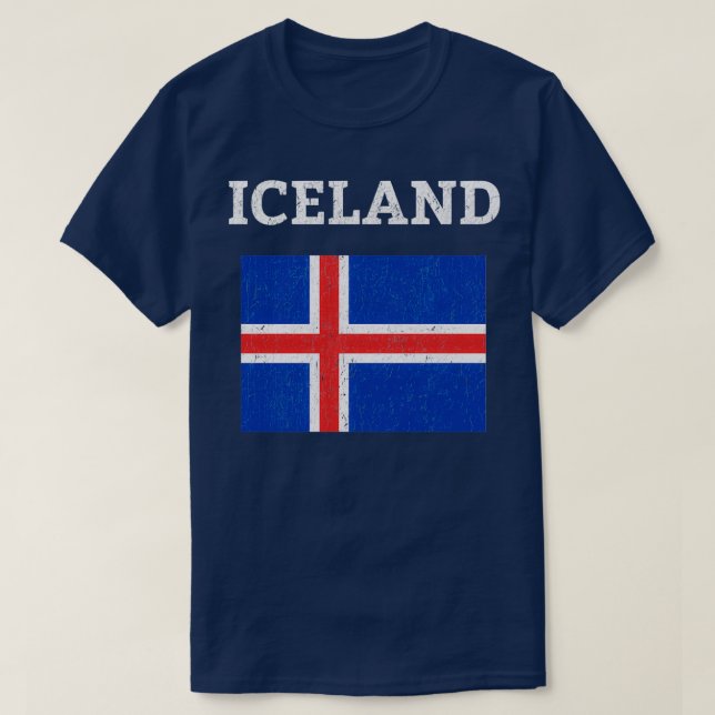 Vintage Flagge Islands T-Shirt (Design vorne)