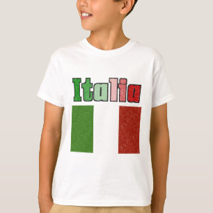 Vintage Flagge Italiens scherzt T - Shirt