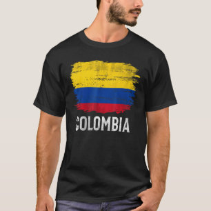 Vintage-Flagge Kolumbiens für kolumbianisch   T-Shirt