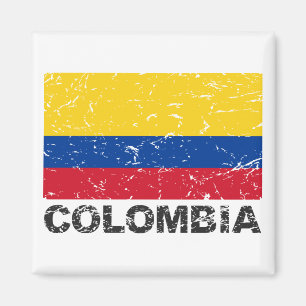 Vintage Flagge Kolumbiens Magnet