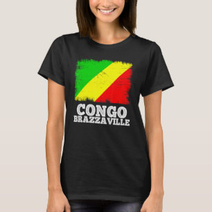 Vintage Flagge Kongo Brazzaville Landesflagge T-Shirt