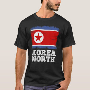 Vintage-Flagge Korea Nord Land Retro-Flagge Nord T-Shirt