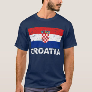 Vintage Flagge Kroatiens T-Shirt