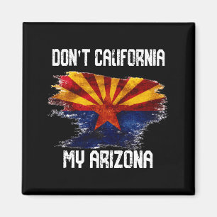 Vintage-Flagge mit Absichtsbeschädigung Don't Cali Magnet