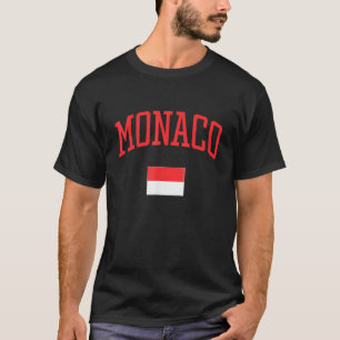 Vintage Flagge Monaco Liebe Ihr Land T-Shirt
