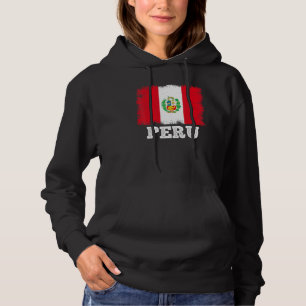 Vintage Flagge Peru Land Retro-Flagge Peruanisch Hoodie