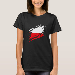 Vintage-Flagge Polen-Flagge Polnische Wurzeln Poln T-Shirt