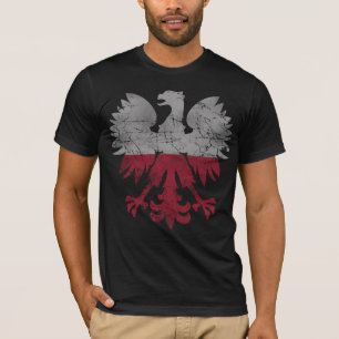 Vintage Flagge Polens Weißadler T-Shirt