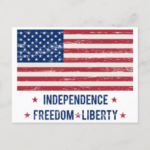 Vintage Flagge Postkarte