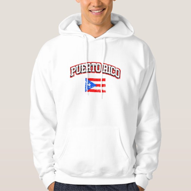 Vintage Flagge Puertos Rico Hoodie (Vorderseite)