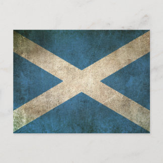 Vintage Flagge Schottlands Postkarte