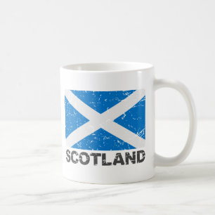 Vintage Flagge Schottlands Tasse