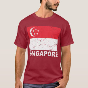 Vintage Flagge Singapurs T-Shirt