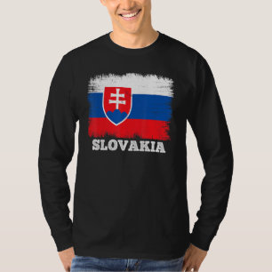 Vintage-Flagge Slowakei Land Retro-Flagge Slowakis T-Shirt
