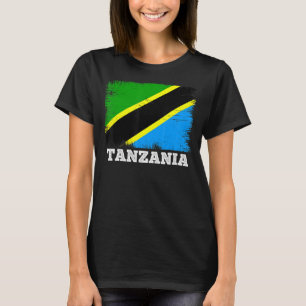 Vintage Flagge Tansanias Länderrückenflagge Tansan T-Shirt