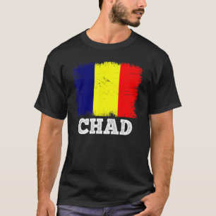 Vintage Flagge Tschad Land Retro Flag Chadian T-Shirt