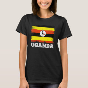 Vintage Flagge Uganda Landesrücksichtflagge Uganda T-Shirt