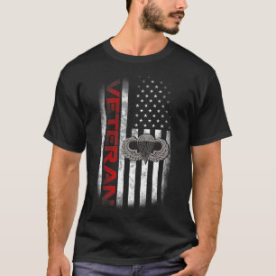 Vintage-Flagge US-Fallschirmjäger Airborne Divisio T-Shirt
