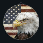 Vintage Flagge US USA mit amerikanischem Adler Dartscheibe<br><div class="desc">Vintage US-Flagge mit amerikanischem Adlerentwurf für einen perfekten Unabhängigkeitstag. 
Treten Sie mit mir bitte in Verbindung,  wenn Sie Hilfs- oder Zusammenbringeneinzelteile benötigen.</div>