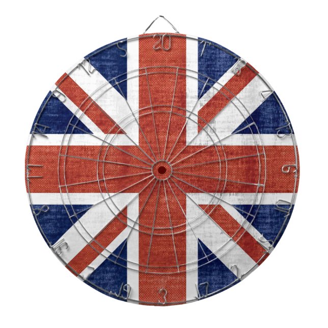 Vintage Flagge Vereinigtes Königreich 2 Dartscheibe (vorne)