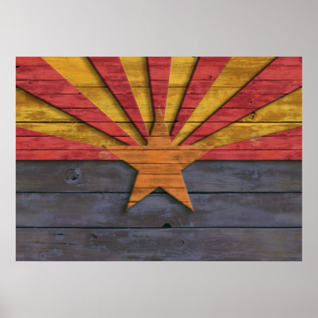 Vintage Flagge von Arizona Poster (Vorne)