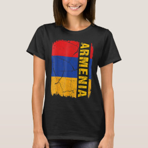 Vintage-Flagge von Armenien Liebe Dein Land T-Shirt