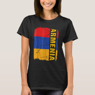 Vintage-Flagge von Armenien Liebe Dein Land T-Shirt