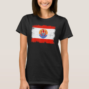 Vintage-Flagge von Französisch-Polynesien Französi T-Shirt