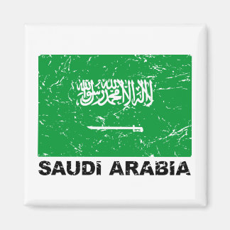 Vintage Flagge von Saudia Arabia Magnet