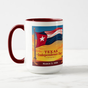 Vintage-Flagge von Texas 1836 Patriotisches Gesche Tasse