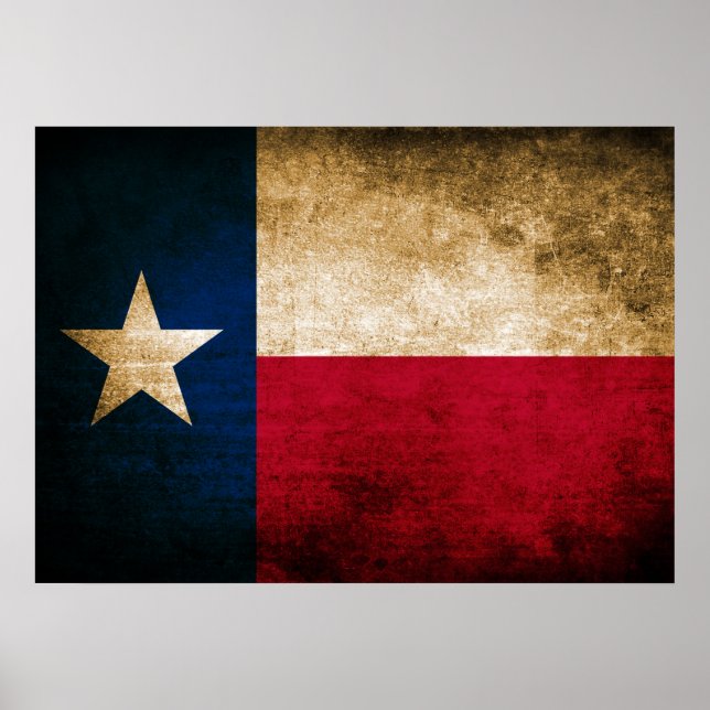 Vintage Flagge von Texas Poster (Vorne)