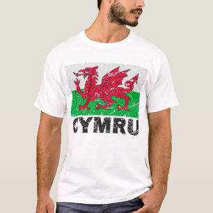 Vintage Flagge Wales CYMRU T-Shirt