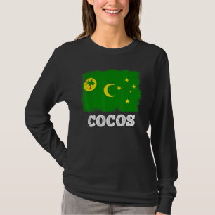 Vintage Flaggen Cocos Inseln Land Retro Flaggen Au T-Shirt