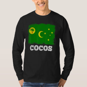 Vintage Flaggen Cocos Inseln Land Retro Flaggen Au T-Shirt